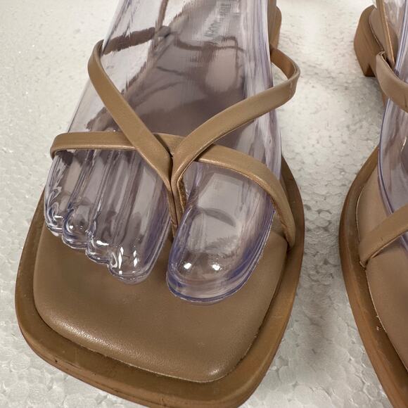 Steve Madden Strappy Ankle Wrap Thong Sandals Flats Women's 6.5 Brown - Picture 5 of 11